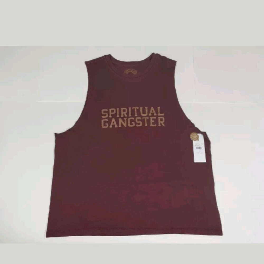 Spiritual Gangster Cut Off Muscle Tank Women's :L
